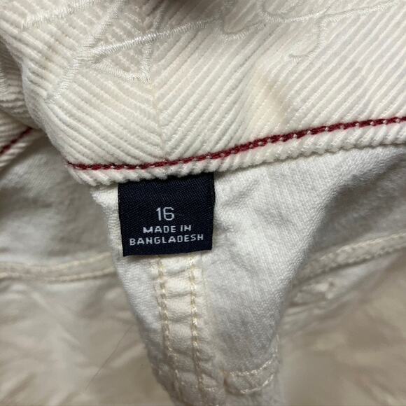 Tommy Hilfiger High Rise Corduroy Straight Leg Pants Womens 16 Off White… - Picture 11 of 16